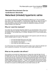 Patient leaflet Nebulised inhaled hypertonic saline