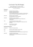 Curriculum Vitae Olle Rengby - Research Division of Biochemistry