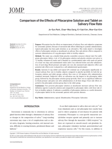 Comparison of the Effects of Pilocarpine Solution and Tablet on