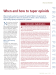 When and how to taper opioids - College of Physicians and