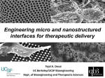 Engineering micro and nanostructured interfaces for therapeutic