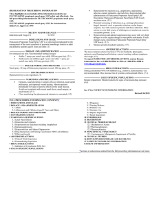 HIGHLIGHTS OF PRESCRIBING INFORMATION These highlights