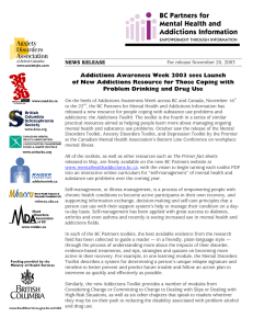 Addictions Awareness Week 2003 sees Launch of