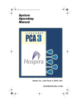 Hospira Lifecare PCA 3 Operating Manual