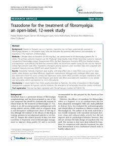 Trazodone for the treatment of fibromyalgia