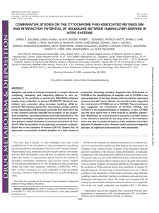 comparative studies on the cytochrome p450