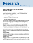 drug approval process for the treatment of alzheimer`s disease