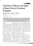 Evaluation of Efficacy and Safety of Gasex Syrup in Functional