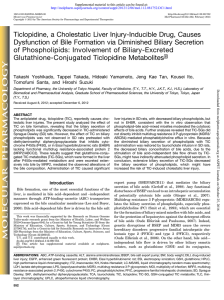 Ticlopidine, a Cholestatic Liver Injury