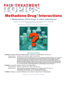Methadone-Drug Interactions