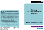 Starting FRAGMIN (HEPARIN) Treatment