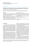 The effects of anastrozole on the proliferation of FM3A cells