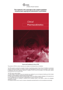 Clinical Pharmacokinetics 2012 - Accueil