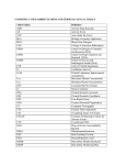 Commonly Used Abbreviations and Terms in Clinical Trials