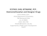 ECSTASY, GHB, KETAMINE, PCP , h h d Dextromethorphan and
