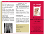Comparative Orthopaedic Research Laboratory Dog Arthritis