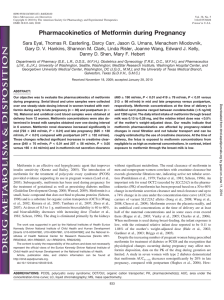 Pharmacokinetics of Metformin during Pregnancy