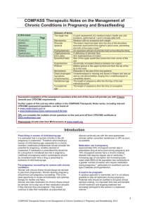 COMPASS Therapeutic Notes on the Management of