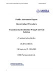 Public Assessment Report Decentralised Procedure Trazodone hydrochloride 50 mg/5 ml Oral