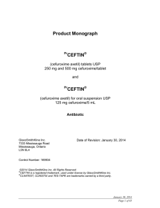 Product Monograph CEFTIN