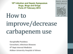 How to improve/decrease carbapenem use