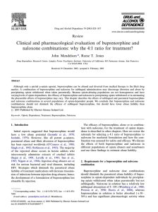 Clinical and pharmacological evaluation of buprenorphine and