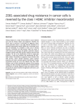ZEB1associated drug resistance in cancer cells is reversed by the