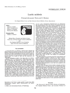 Lactic acidosis - Medical School
