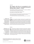 The organic acids that are accumulated in the flesh of fruits