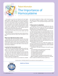 The Importance of Homocysteine