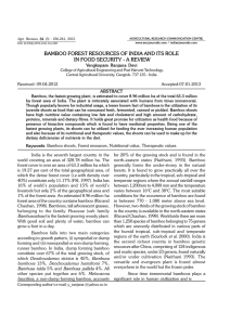 bamboo forest resources of india and its role in food security