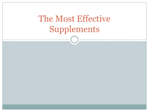 Most Effective Supplements