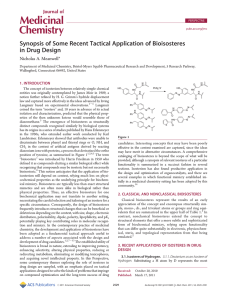 Synopsis of Some Recent Tactical Application of Bioisosteres in