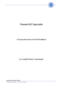 Vitamin B12 Injectable - Semmelweis Institut Verlag für Naturheilkunde