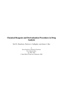 Chemical Reagents and Derivatization Procedures in