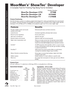 MoorMan`s® ShowTec® Developer - Performance Feed and Seeds