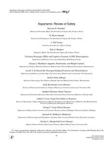 Aspartame: Review of Safety