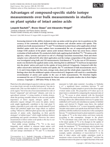 Advantages of compound-specific stable isotope