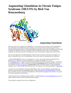 Augmenting Glutathione in Chronic Fatigue Syndrome (ME/CFS) by