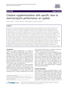 Creatine supplementation with specific view to exercise/sports