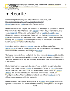 meteorite - National Geographic Society