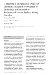 L-arginine α-ketoglutarate Does Not Increase Muscular Force Output