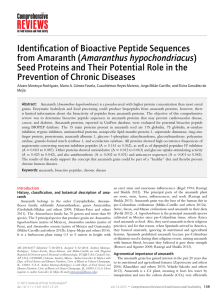Identification of Bioactive Peptide Sequences from Amaranth