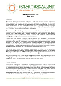 DMSA Mercury Provocation Test