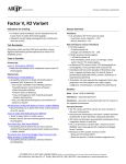 Factor V, R2 Mutation - Lab Test Directory