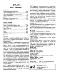 medox ABC  Syrup – Coated tables VITAMIN TONIC