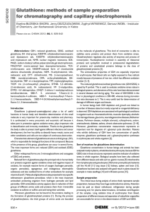 Glutathione: methods of sample preparation for chromatography and capillary electrophoresis science