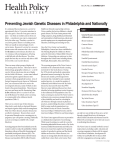 Preventing Jewish Genetic Diseases in Philadelphia and Nationally