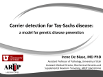Carrier detection for Tay-Sachs disease