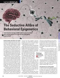 The Seductive Allure of Behavioral Epigenetics. Science.
